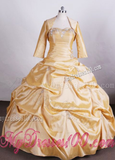 Beaded Appliques and Pick-ups Style Sweet 16 Dresses with Jacket